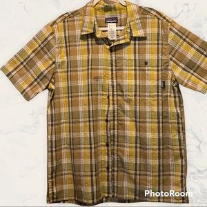 Patagonia Mens Yellow/ Tan Checkboard